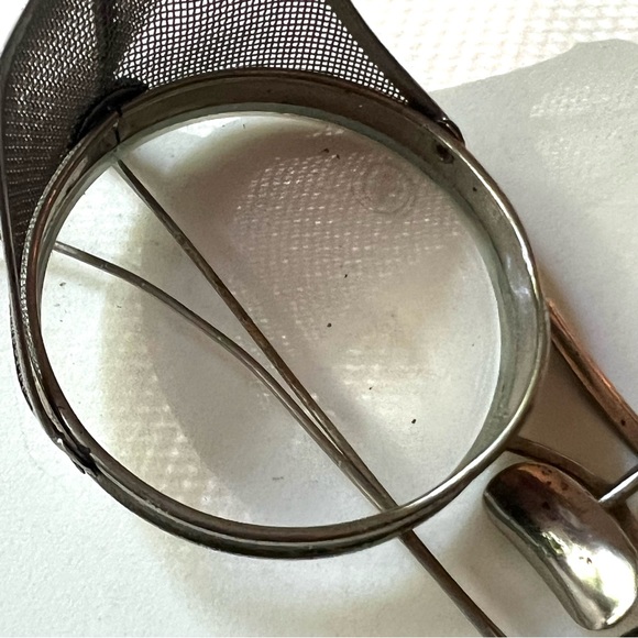 Antique Steampunk Safety Glasses Unisex Metal Glass Mesh Vintage Clear Glass - Picture 6 of 16